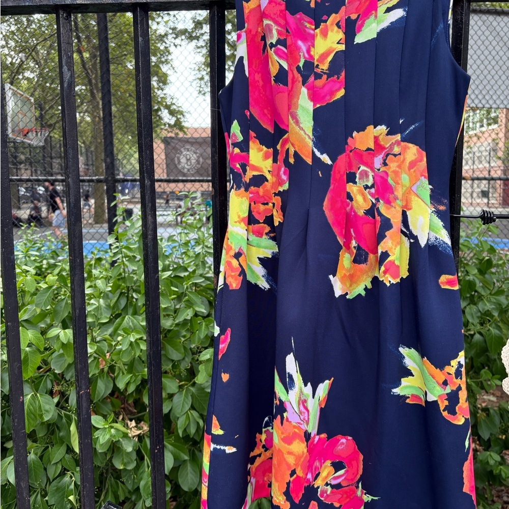 Vince Camuto Navy and Red Dress
